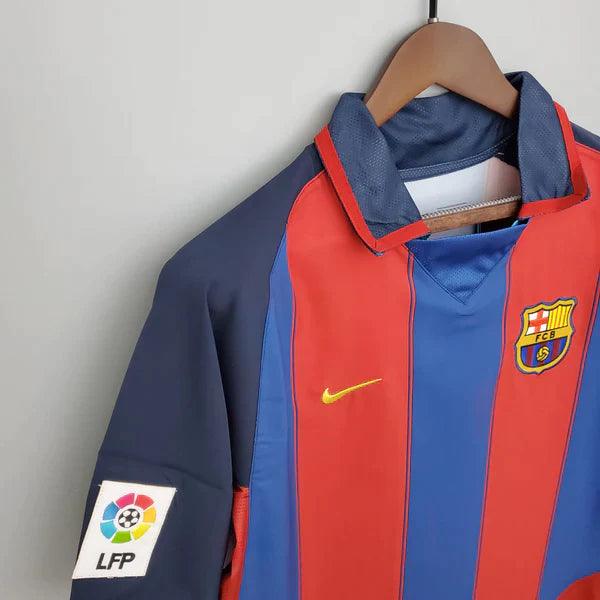 camisa-barcelona-home-I-titular-gola-polo-vermelho-azul-03-04-2003-2004-torcedor-campeonato-espanhol-la-liga