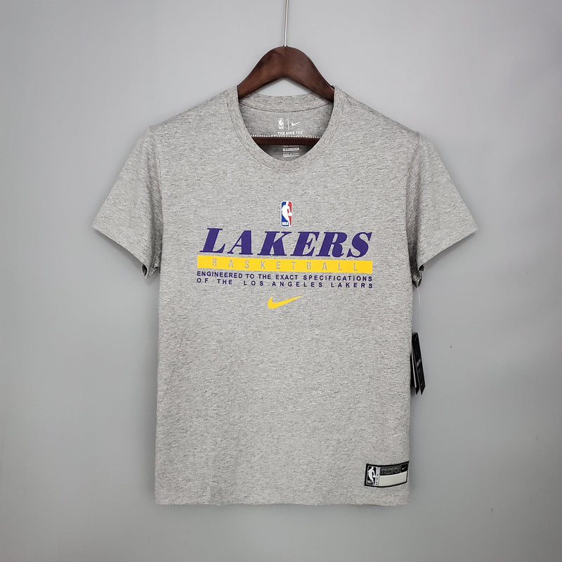 Camiseta Esportiva Lakers Cinza Unissex