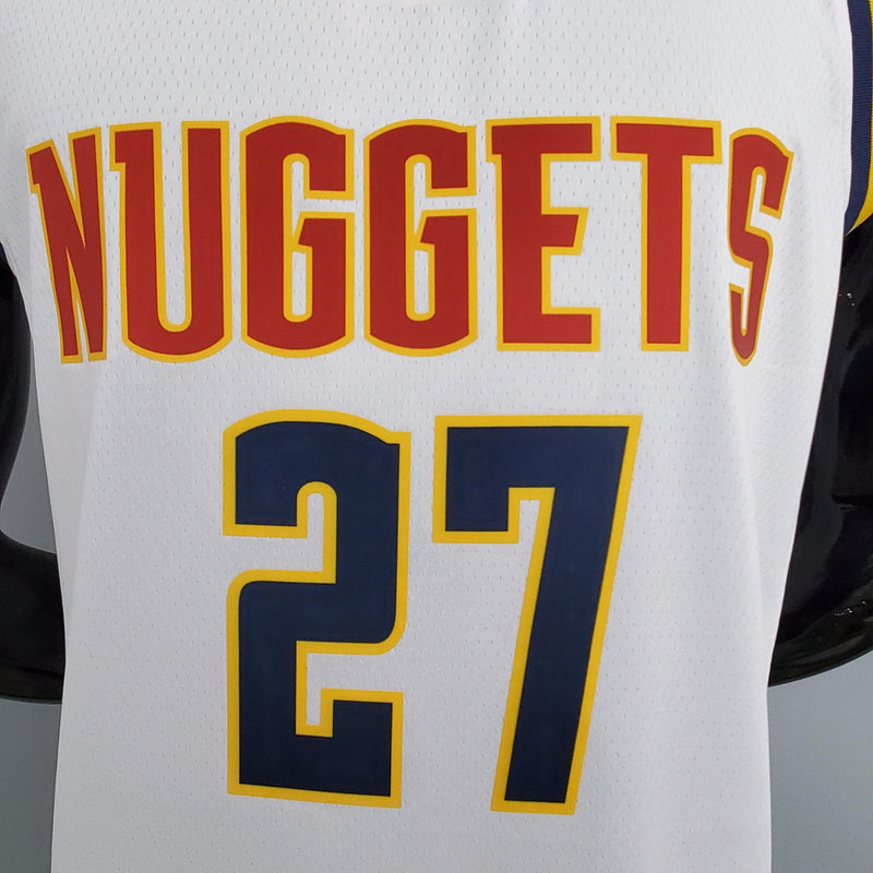 camisa-regata-basquete-denver-nuggets-branco-vermelho-azul-murray-27-versao-torcedor