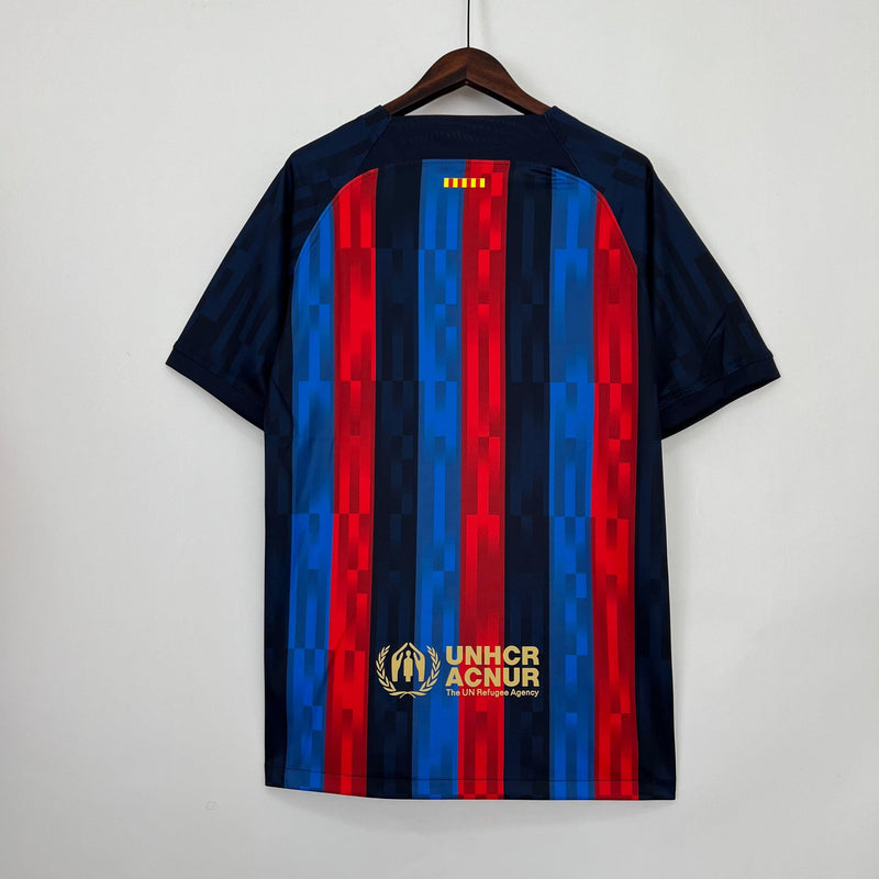 camisa-barcelona-torcedor-home-23-lewandowski-nike-pedri-gavi-dembele