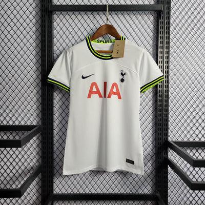 camisa-feminina-tottenham-22-23-versao-torcedor-branco-verde-manga-curta-amarelo