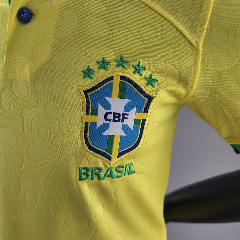 Kit Infantil Futebol Brasil Copa do Mundo 2022