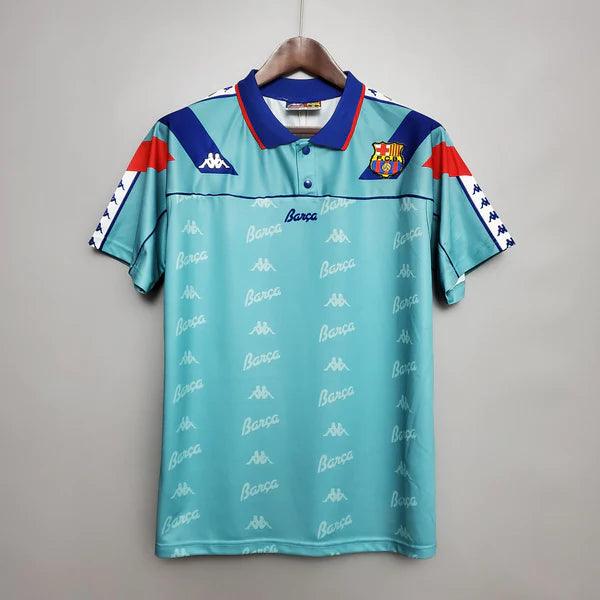 camisa-barcelona-retrô-reserva-away-1992-1995-romário-ronaldo-gola-polo-azul-claro-vermelho-grená