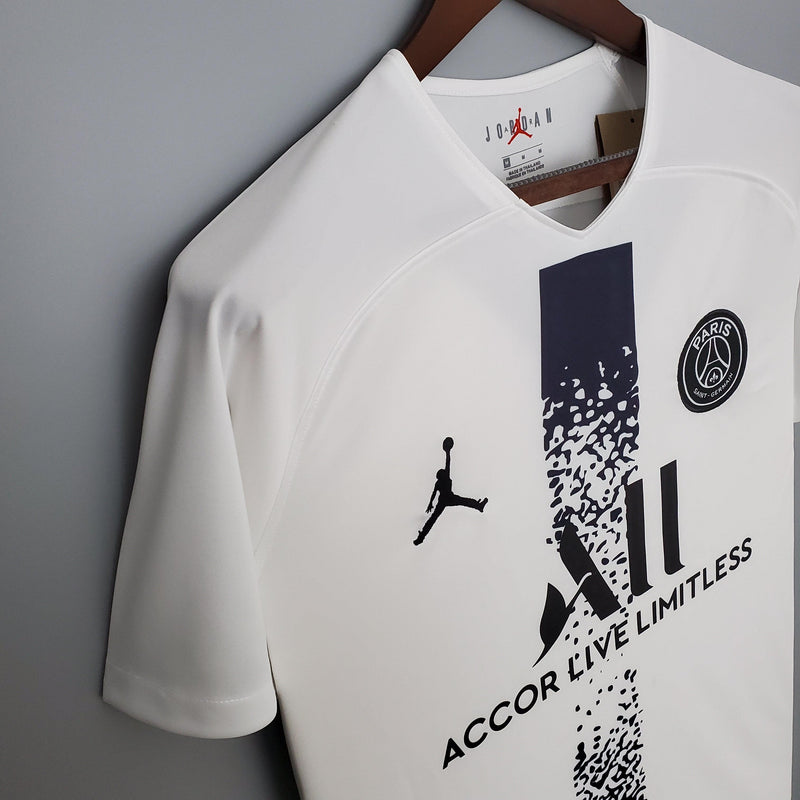 Camiseta Paris Saint-Germain Concept - 2022/23 Versão Torcedor Branca e Preto