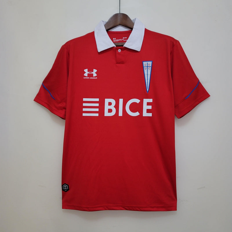 Camisa Universidade Católica Away 23/24 - Versão Torcedor Vermelha Gola Polo