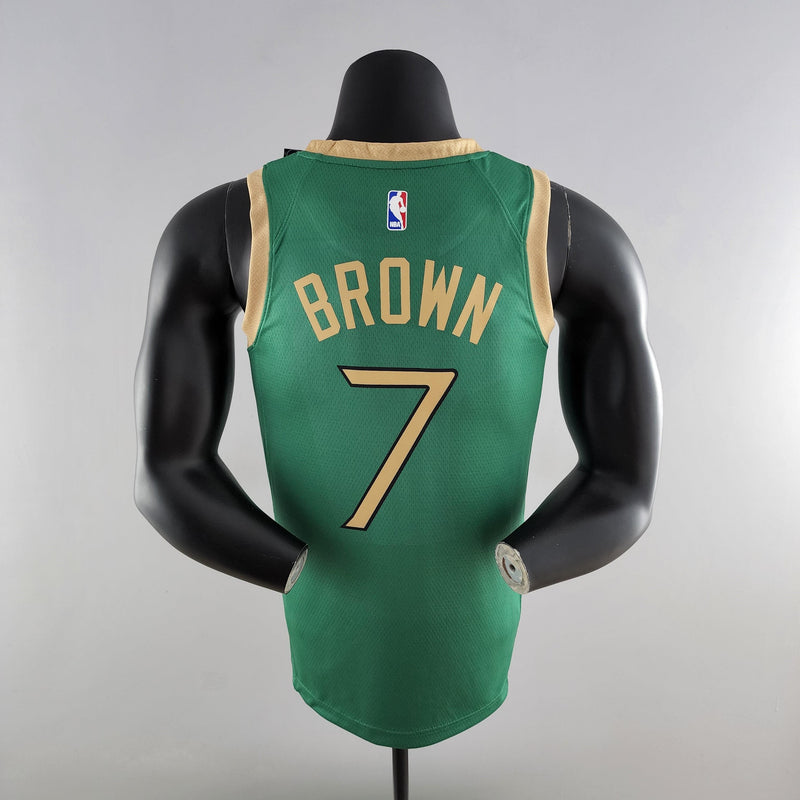 regata-de-basquete-boston-celtics-verde-amarelo-7-11-0-tatum-brown-irving-manequim-preto-versão-torcedor