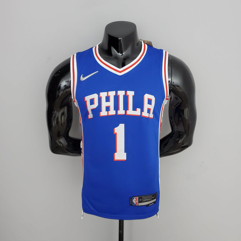 Camisa Regata de Basquete Philadelphia 76ers Azul - Versão Torcedor