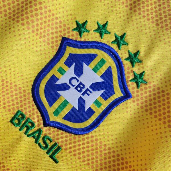 Camisa Polo Brasil Nike Stripe 2022/23 Amarelo