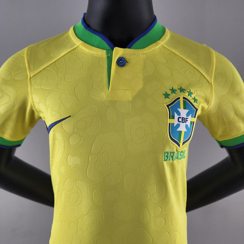 Kit Infantil Futebol Brasil Copa do Mundo 2022