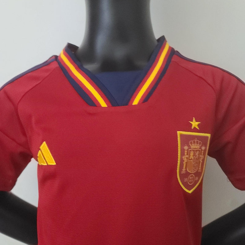 Kit Infantil Futebol Espanha Copa Do Mundo 2022