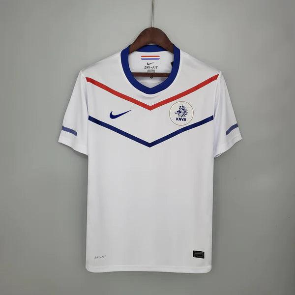 camisa-holanda-away-retrô-branca-2012-manga-curta-gola-azul