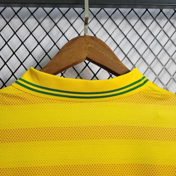 Camisa Polo Brasil Nike Stripe 2022/23 Amarelo