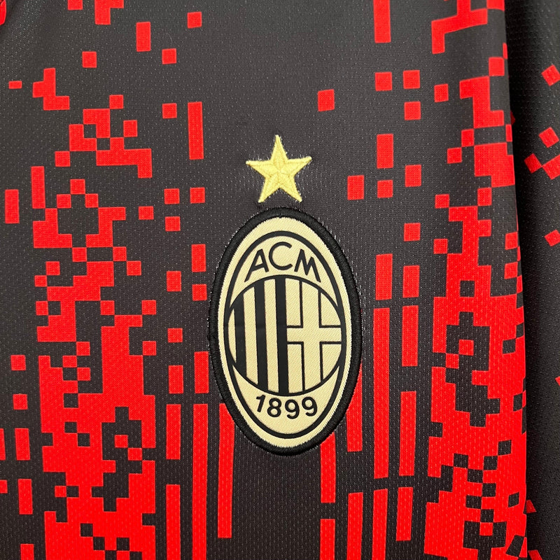 Camisa Milan Edição Especial Puma - 23/24 Versão Torcedor Vermelha, Preta e Dourado