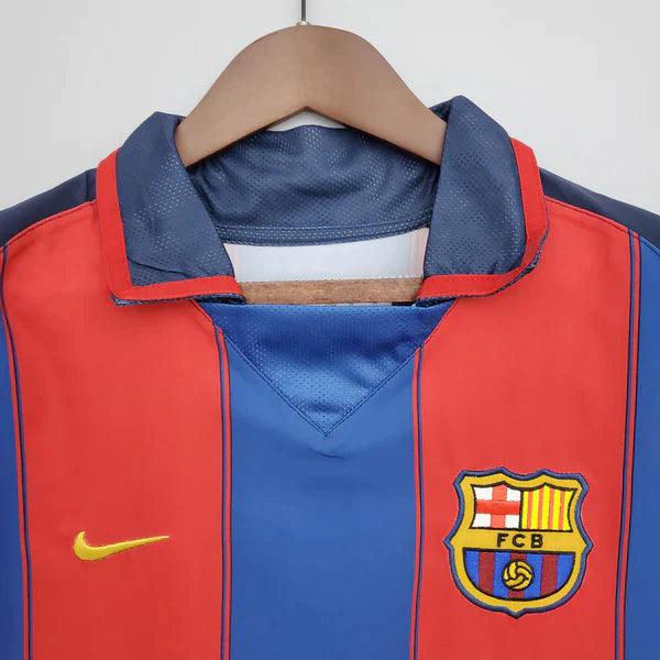 camisa-barcelona-home-I-titular-gola-polo-vermelho-azul-03-04-2003-2004-torcedor-campeonato-espanhol-la-liga