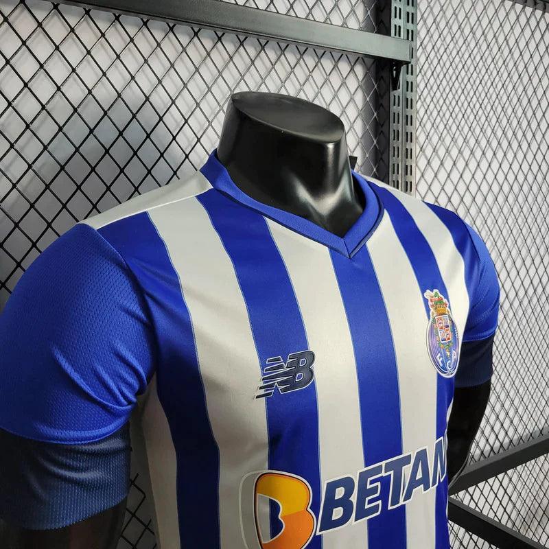 Camisa FC Porto Versão Jogador New Balance Home Azul e Branco 2022/23