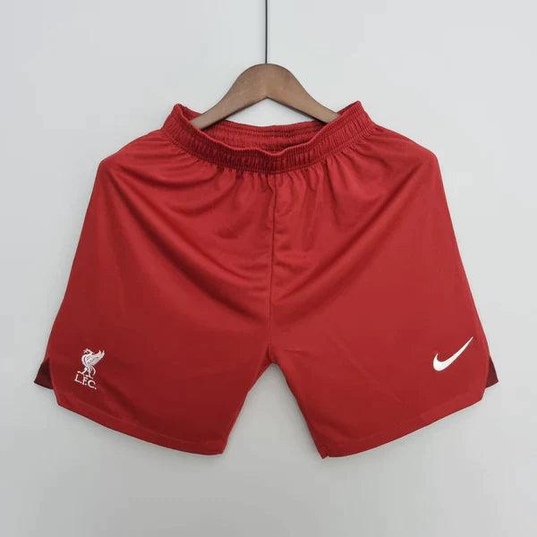 Shorts Liverpool Nike Home 2022/23 Vermelho e Branco