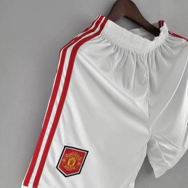 Shorts Manchester United Adidas 2022/23 Branco e Vermelho