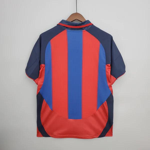 camisa-barcelona-home-I-titular-gola-polo-vermelho-azul-03-04-2003-2004-torcedor-campeonato-espanhol-la-liga-bordado