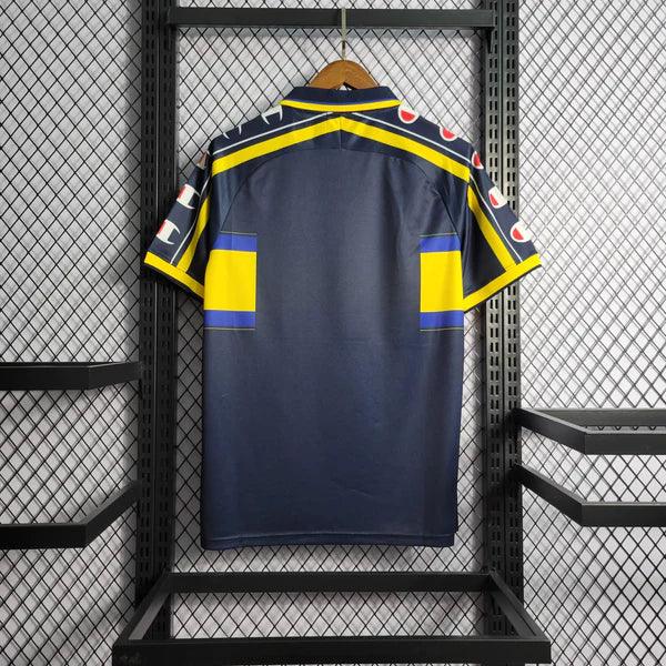 camisa-parma-away-II-visitante-1999-2000-azul-amarelo-gola-polo-parmalat