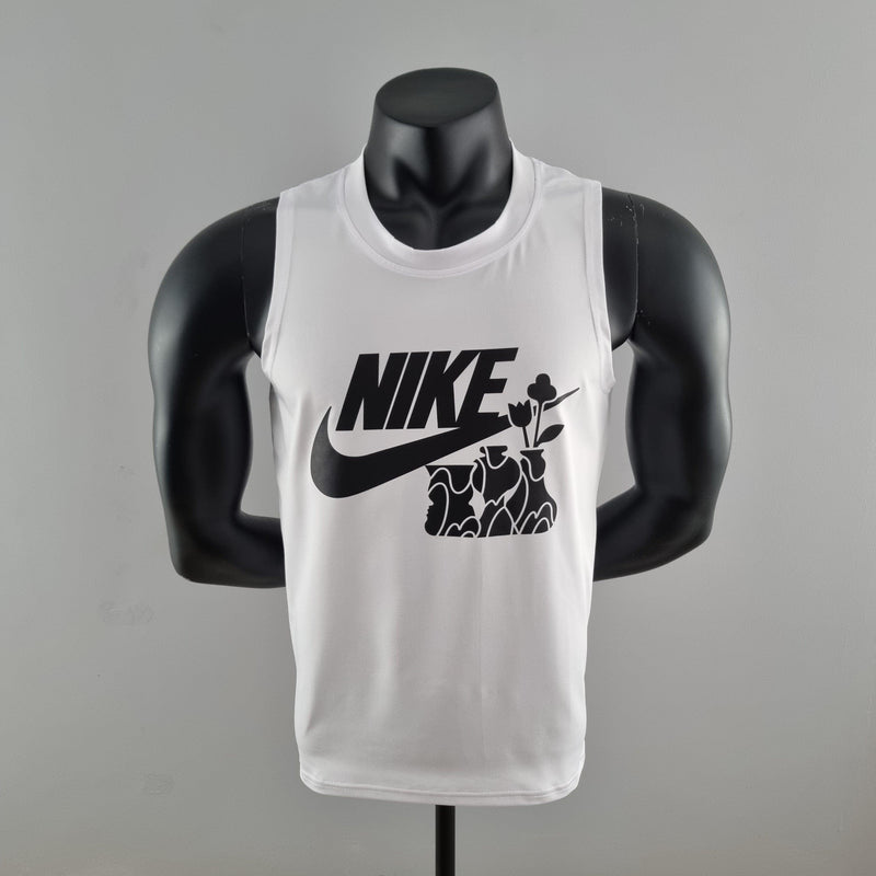 Camiseta Regata Branca Nike Flores