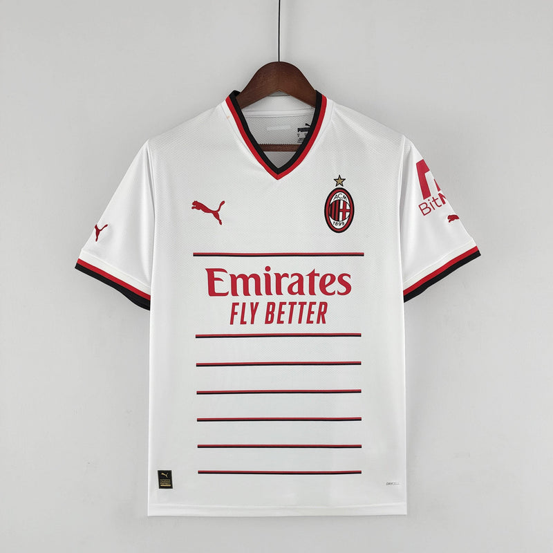 Camisa Milan Away Puma - Versão Torcedor 22/23 Branco e Vermelho