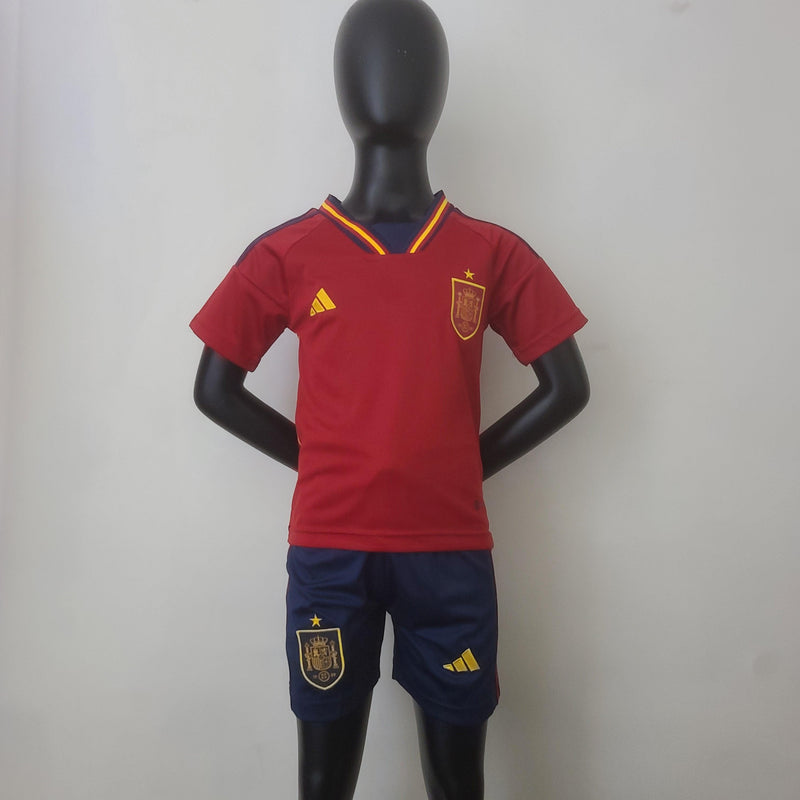 Kit Infantil Futebol Espanha Copa Do Mundo 2022