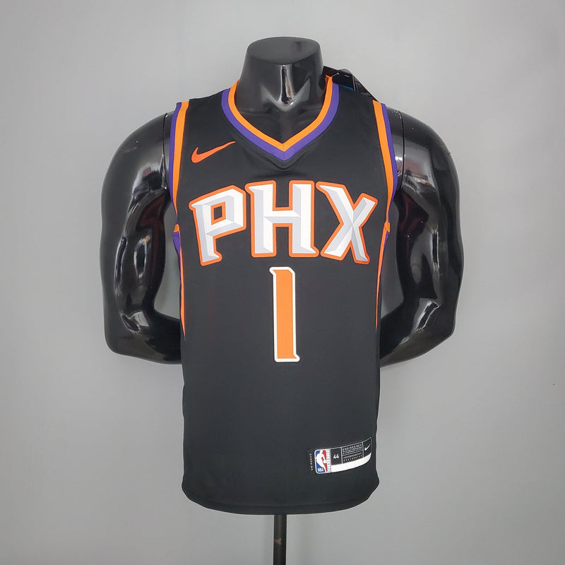 Camisa de Basquete Regata Pheolnix Suns - Versão Torcedor Preto Laranja Branco