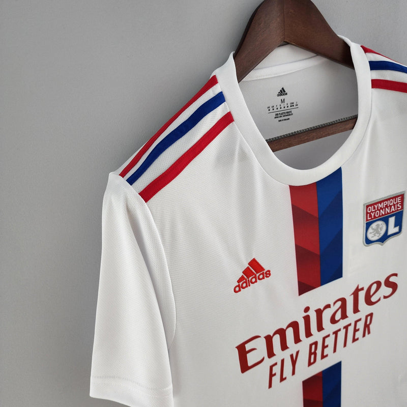 Camisa Lyon Home Adidas - Versão Torcedor 22/23 Branca, Vermelho e Azul