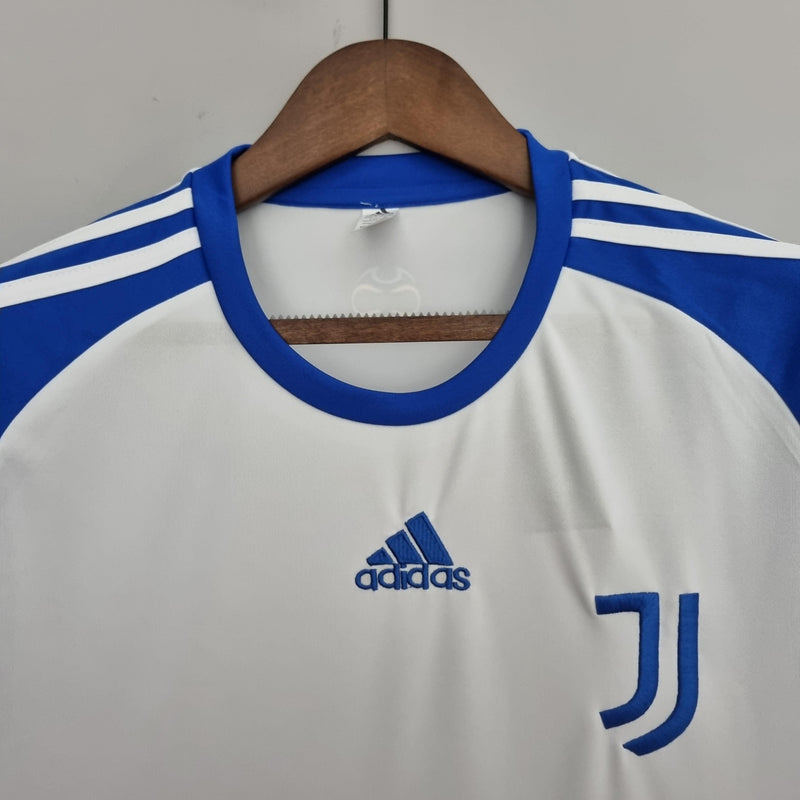 Camisa Juventus Treino Adidas - Versão Torcedor Branco e Azul