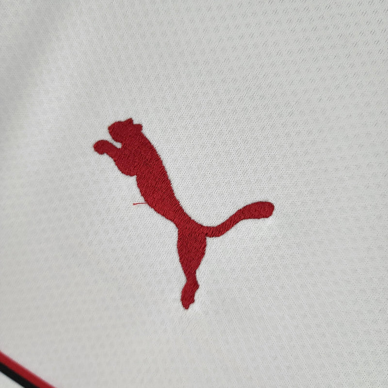 Camisa Milan Away Puma - Versão Torcedor 22/23 Branco e Vermelho