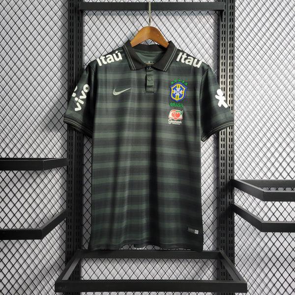 Camisa Polo Brasil Nike Stripe 2022/23 Preto