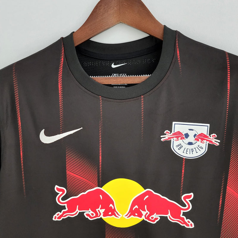 Camisa RB Leipzig Nike - Versão Torcedor 22/23 Preta e Vermelho