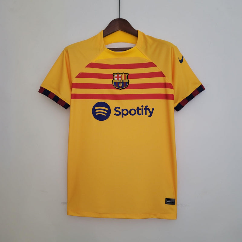 Camisa De Treino Versão Torcedor Barcelona 22/23 - Amarela