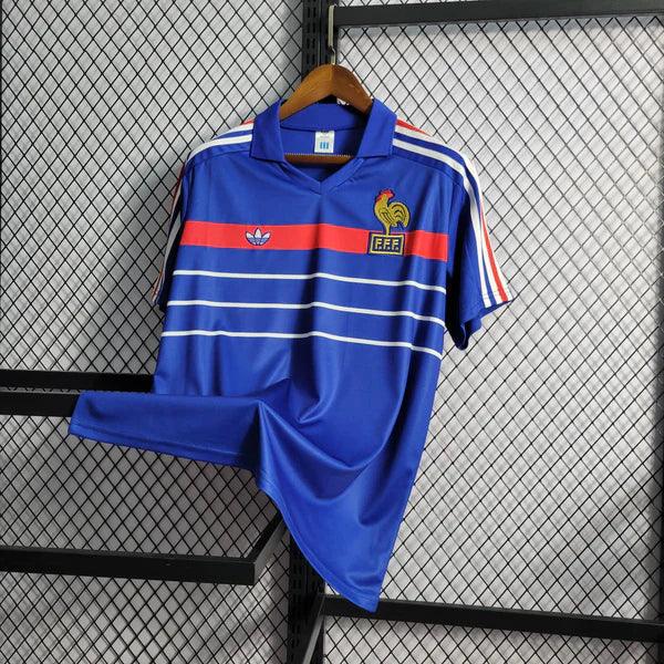 Camisa França I Retrô - Seleção Francesa Titular Adidas Home 1984/86