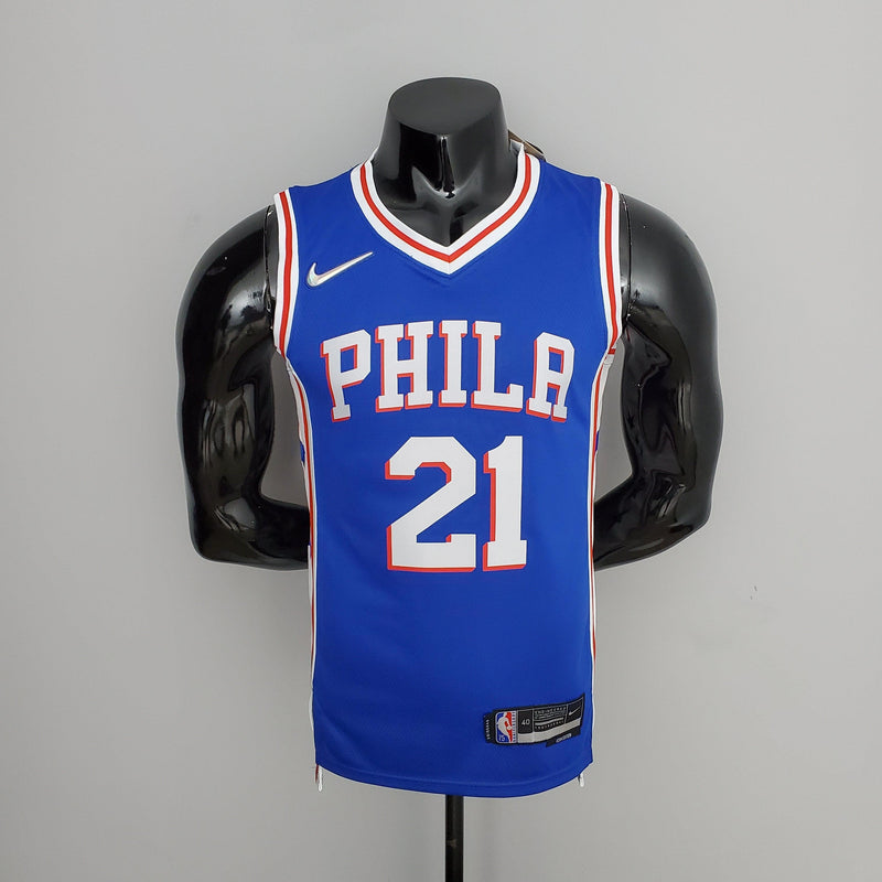 Camisa Regata de Basquete Philadelphia 76ers Azul - Versão Torcedor