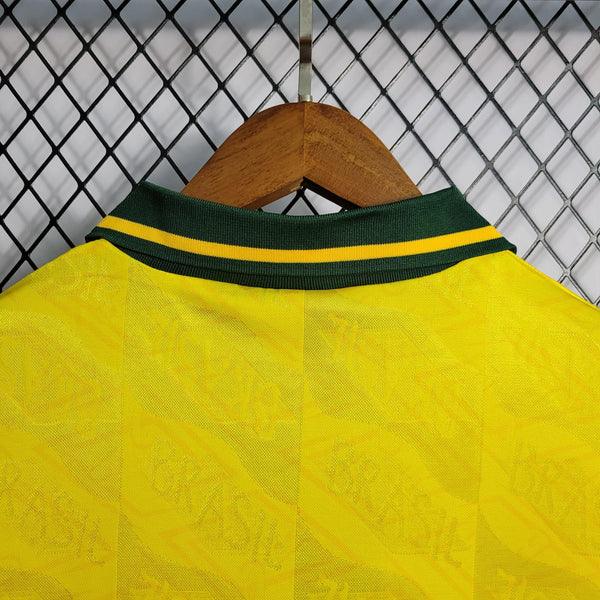 camisa-brasil-titular-I-amarelo-gola-polo-verde-retrô-1991-1993-retro