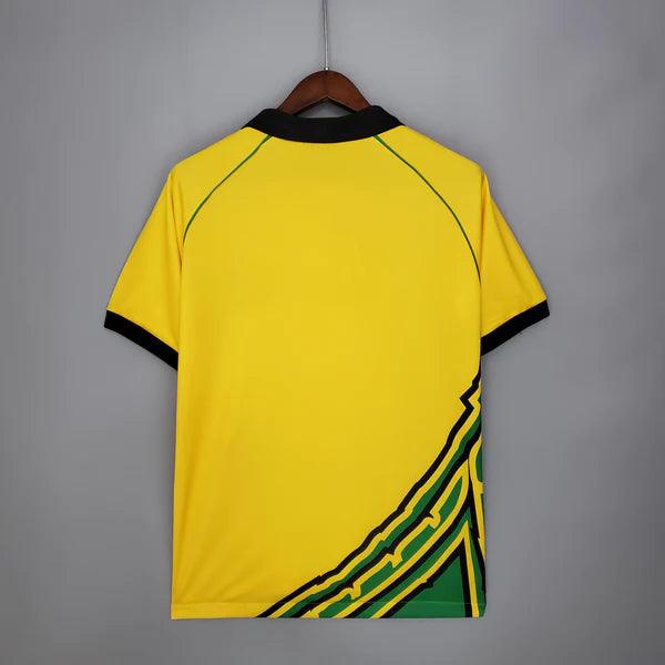 camisa-jamaica-titular-retrô-1998-amarelo-gola-polo-preta-verde