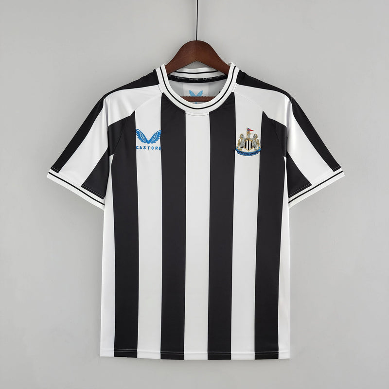 Camisa Newcastle Home - Versão Torcedor Preto e Branco 22/23