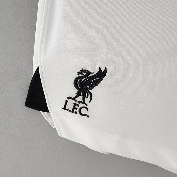 Shorts Liverpool Nike Away 2022/23 Branco e Preto