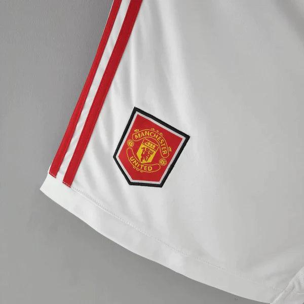 Shorts Manchester United Adidas 2022/23 Branco e Vermelho