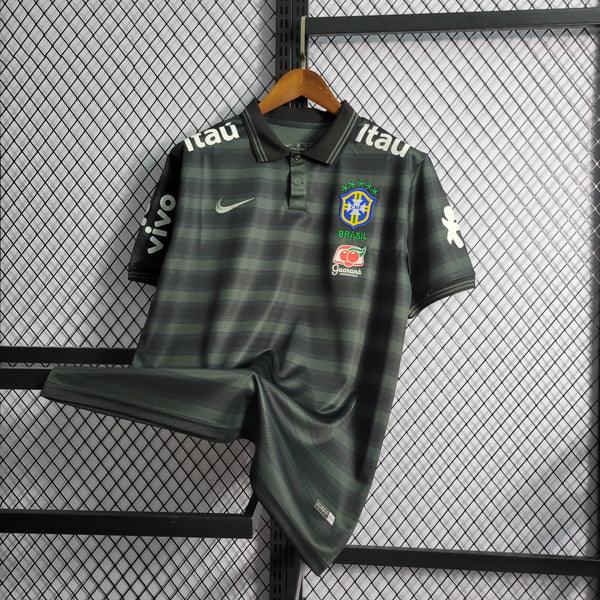 Camisa Polo Brasil Nike Stripe 2022/23 Preto