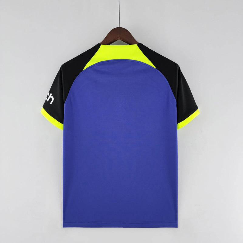 Camisa Tottenham Spurs Home Nike - Versão Torcedor 22/23 Azul, Verde/Amarelo e Preto