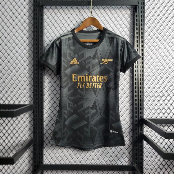 Camisa Feminina Adidas + Arsenal Away 2022/23 Preto