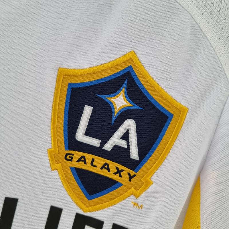 Camisa Los Angeles Galaxy Adidas Herbalife Retro - 2007 Branca e Amarelo