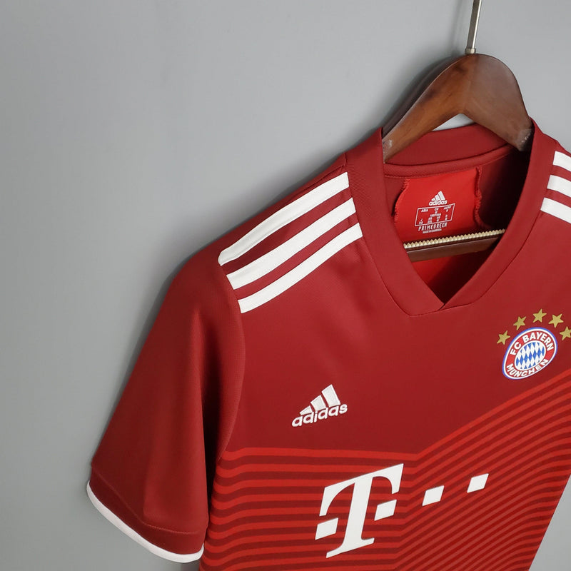 Camisa Bayern de Munich Adidas - Versão Torcedor 21/22 Vermelha e Branco