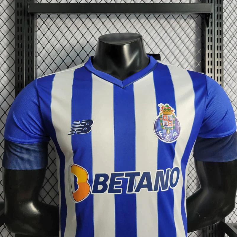 Camisa FC Porto Versão Jogador New Balance Home Azul e Branco 2022/23