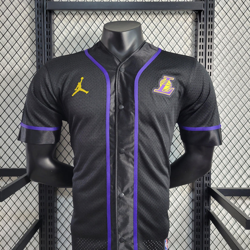 Camiseta Esportiva NBA Lakers Stadium Black