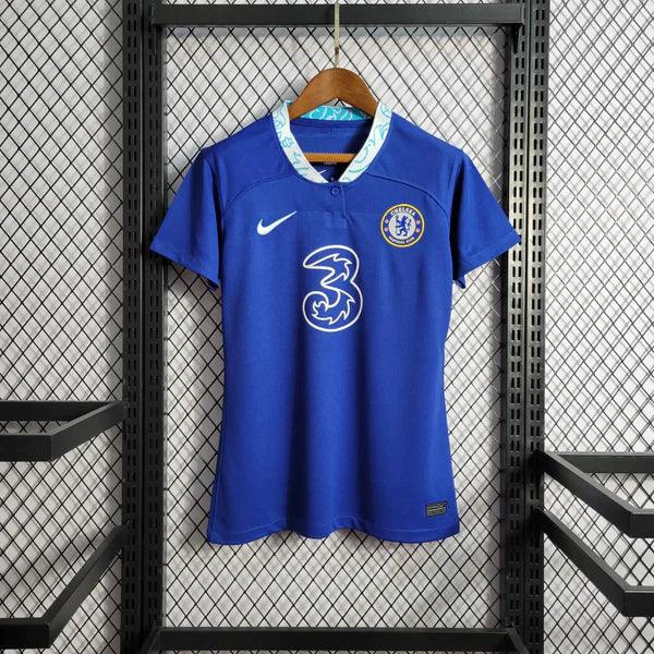 Camisa Chelsea I Feminina Nike 2022/23 Azul