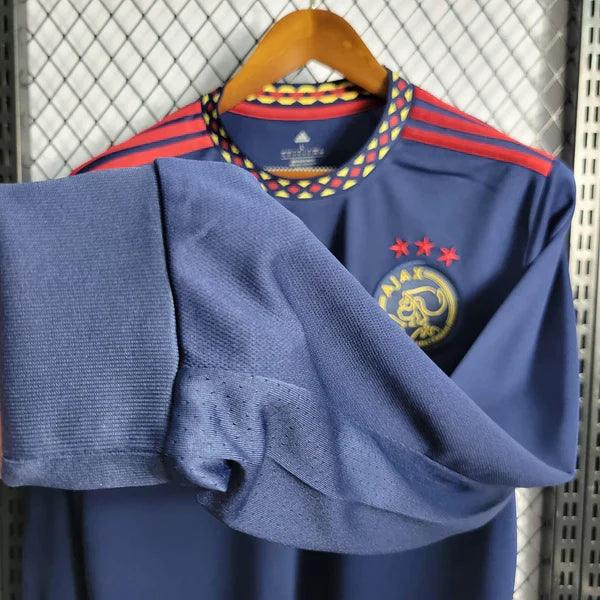 Camisa Manga Longa Ajax Adidas Away 2022/23 Azul Marinho