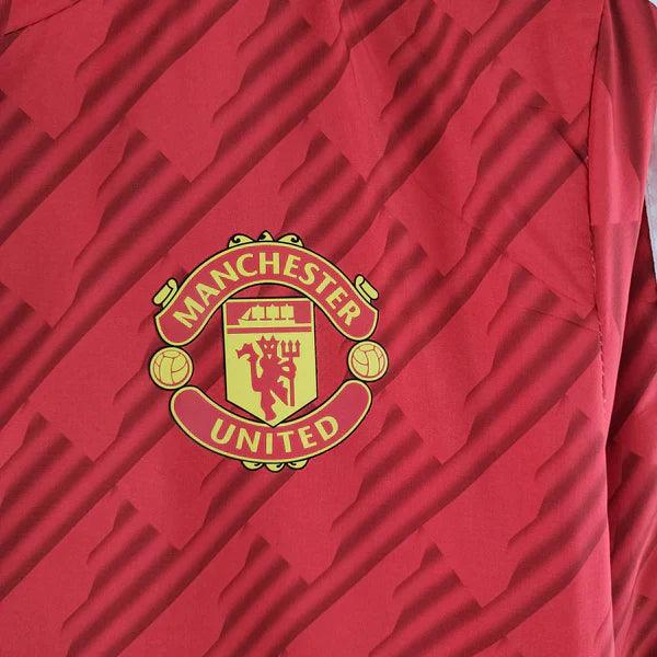 Corta Vento Manchester United Adidas 2022/23 Vermelho e Branco